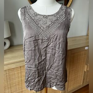 Kate Moss for TopShop | Embroidered Sheer Lace Blouse